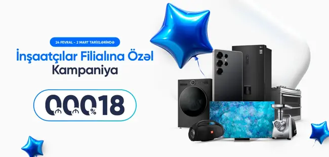 Smart Electronics İnşaatçılar filialına özəl.