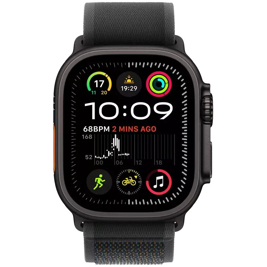 Apple Watch Ultra 2 GPS + Cellular 49mm Black Titanium Case with Black Trail Loop1