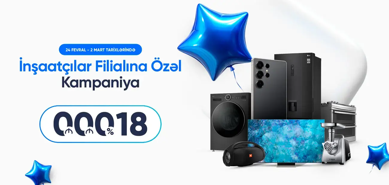 Smart Electronics İnşaatçılar filialına özəl.