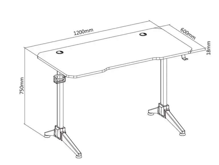 2E GAMING Table OTOROSHI (2E-GT-OTO-BKBL)