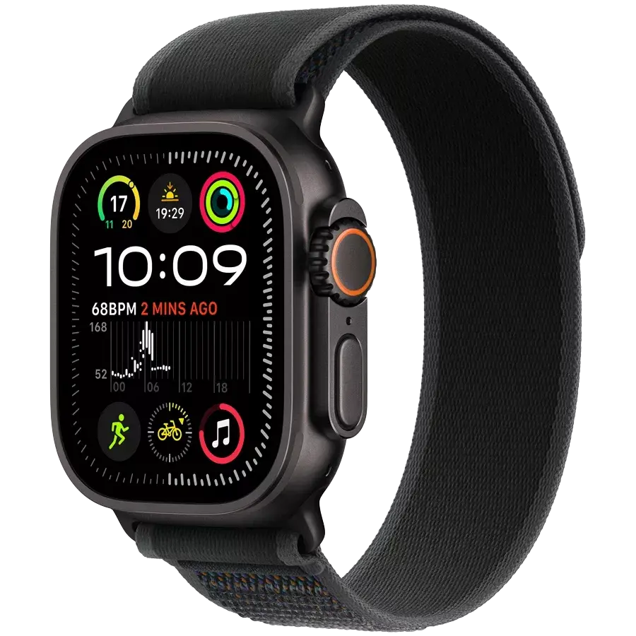 Apple Watch Ultra 2 GPS + Cellular 49mm Black Titanium Case with Black Trail Loop1